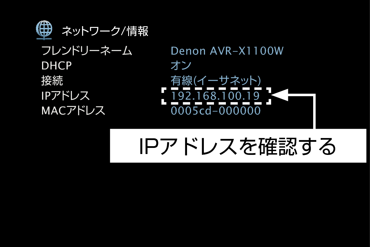 GUI NetworkInfo AVRX1100W